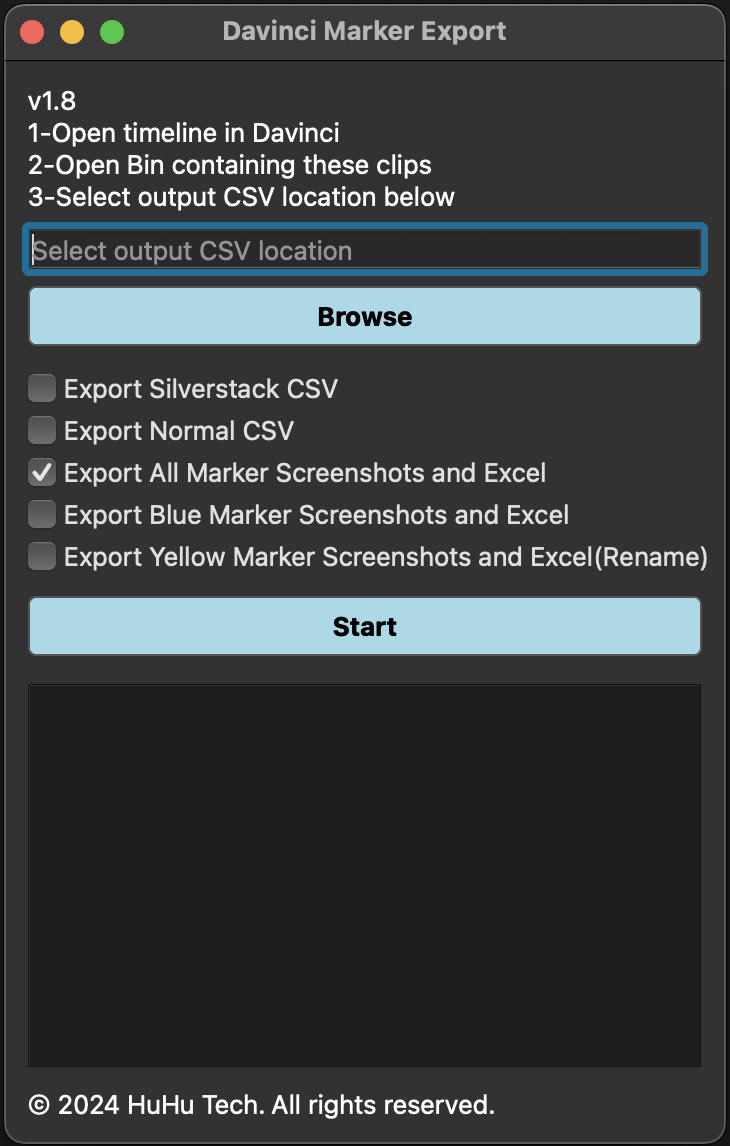 DavinciResolveMarker导出